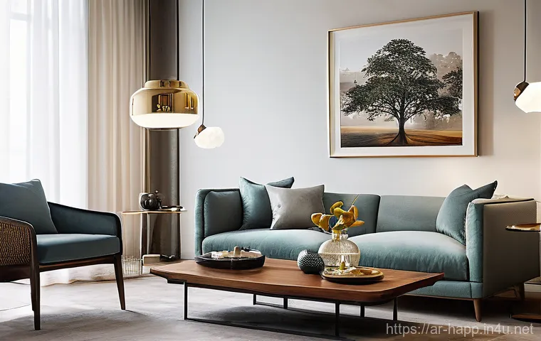 디퓨저 선택 팁 - **A serene bedroom sanctuary.** An elegant ultrasonic diffuser, shaped like a smooth, modern glass s...