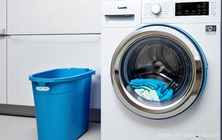 세탁기 물 사용량 비교 - **Prompt 2: Environmental Responsibility and Modern Efficiency**
    "A bright, clean laundry area f...